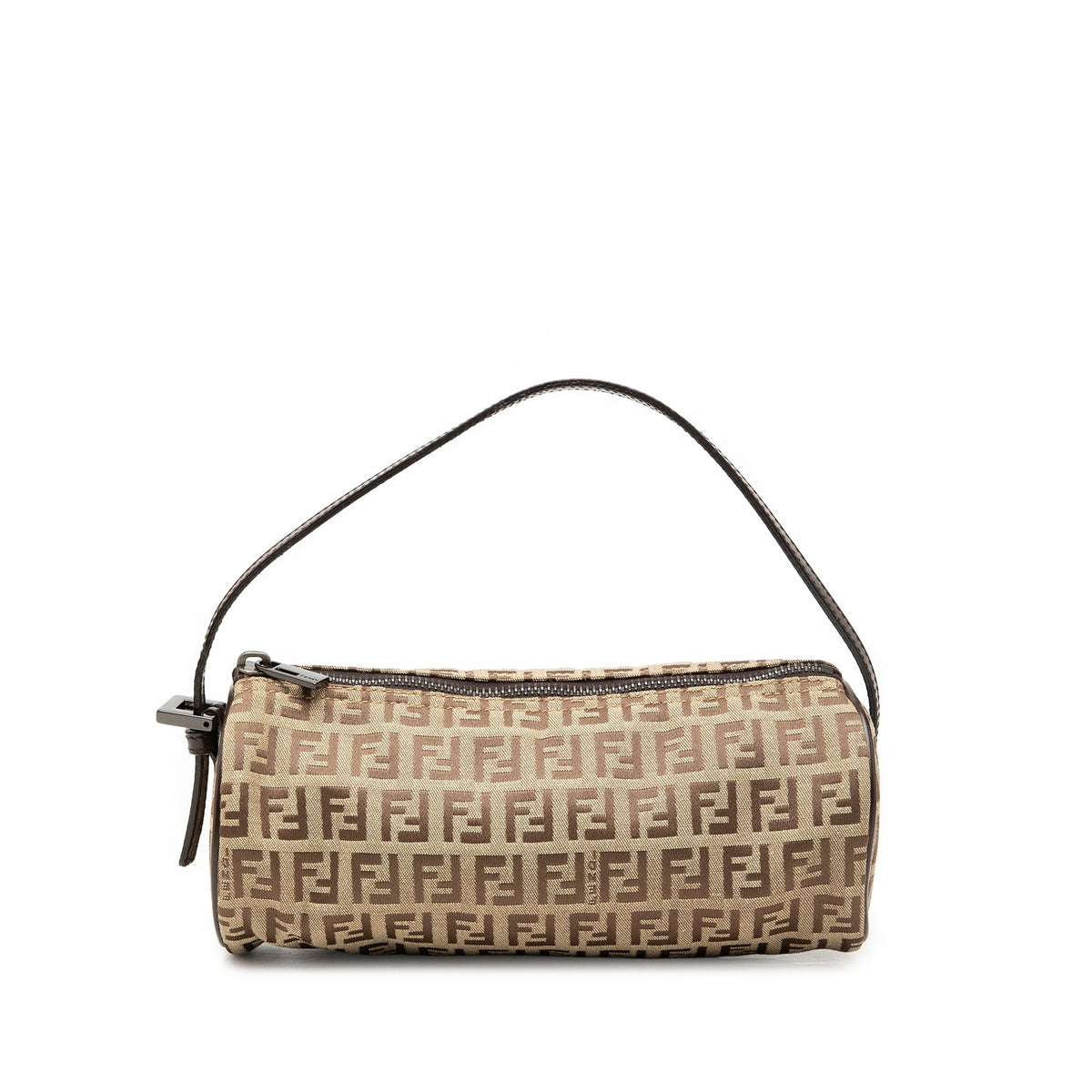 Fendi Zucchino Canvas Barrel Pochette