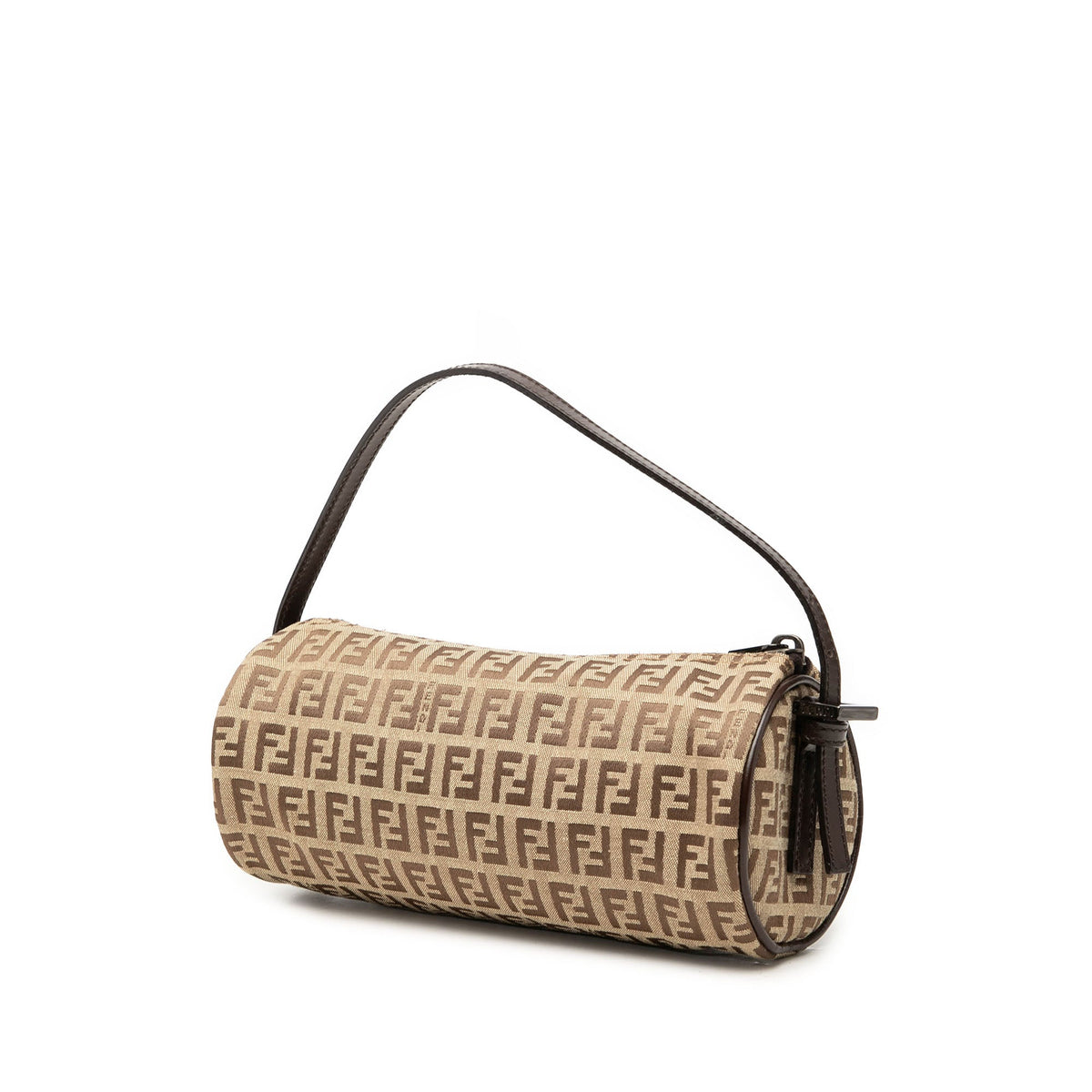 Fendi Zucchino Canvas Barrel Pochette