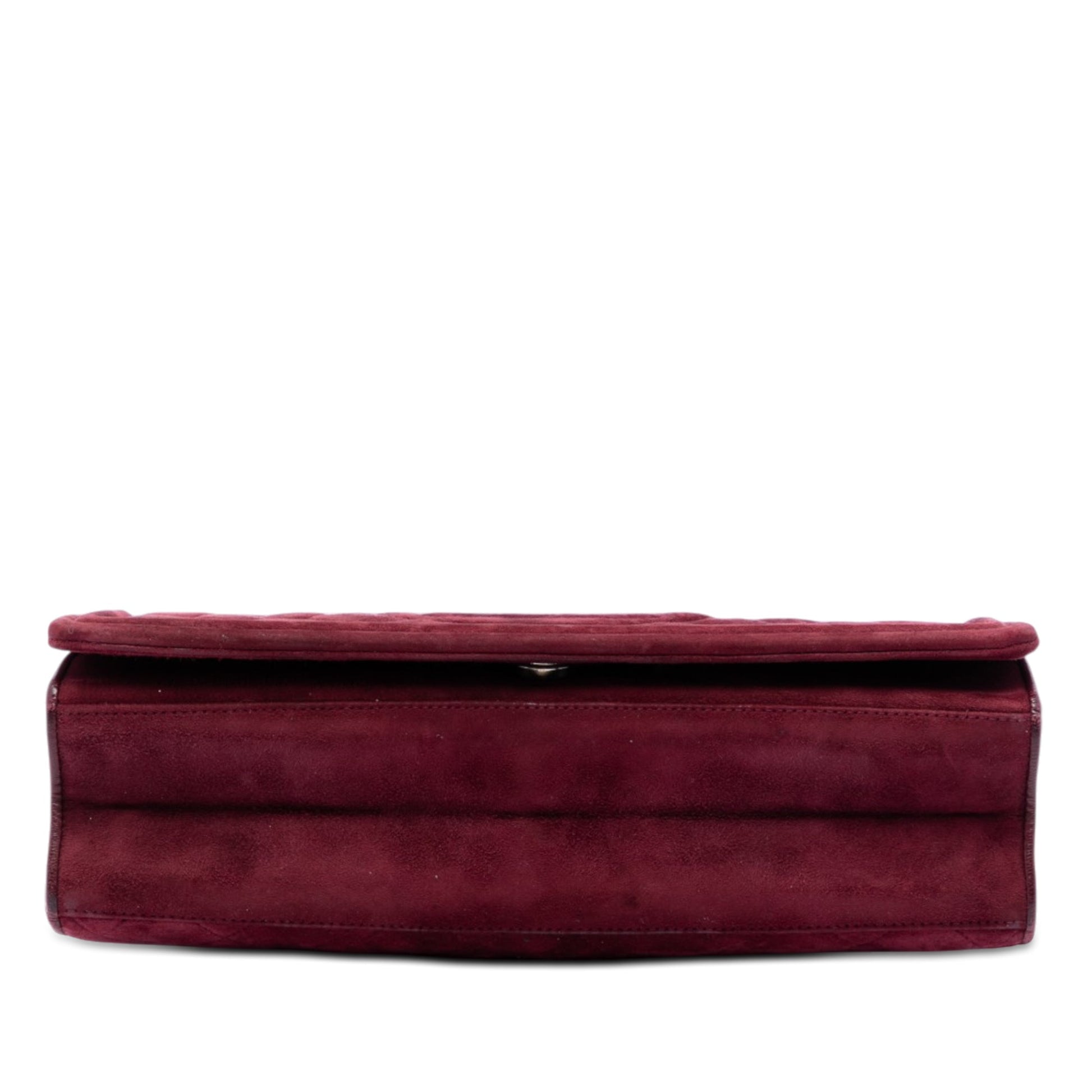Chanel CC Quilted Suede Diamond Full Flap