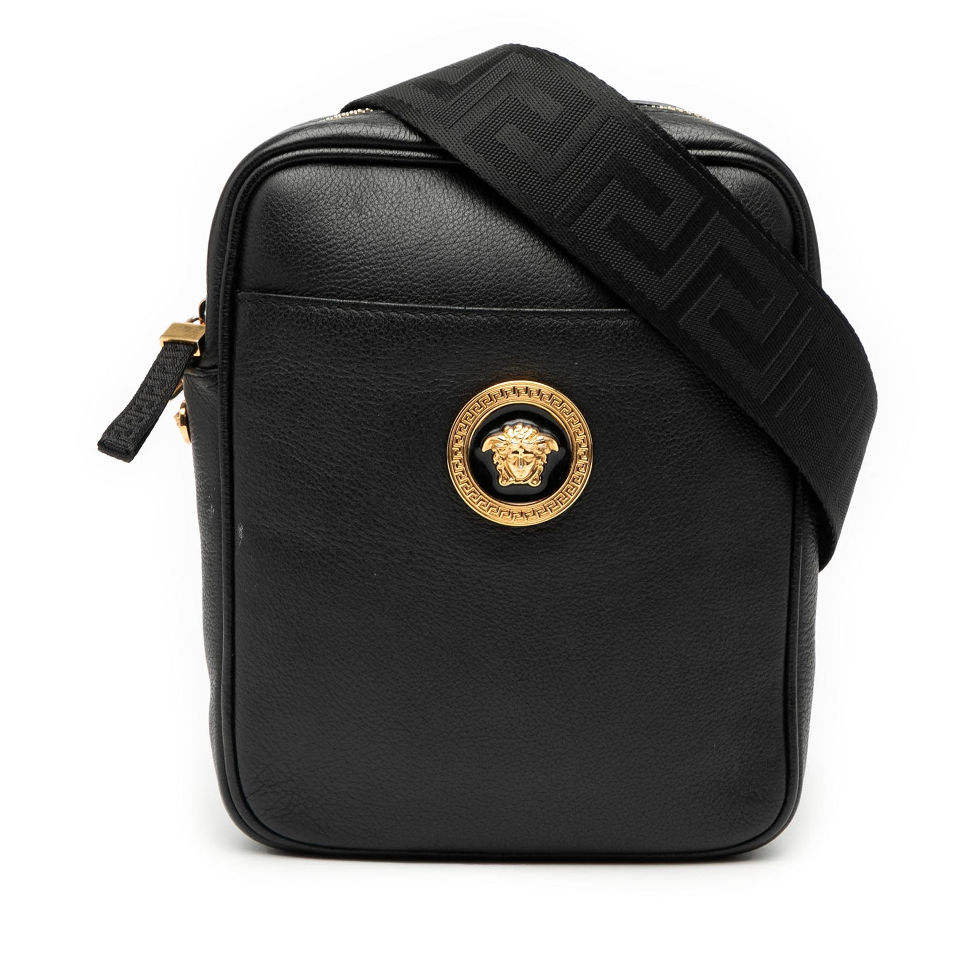 Versace Leather Medusa Crossbody