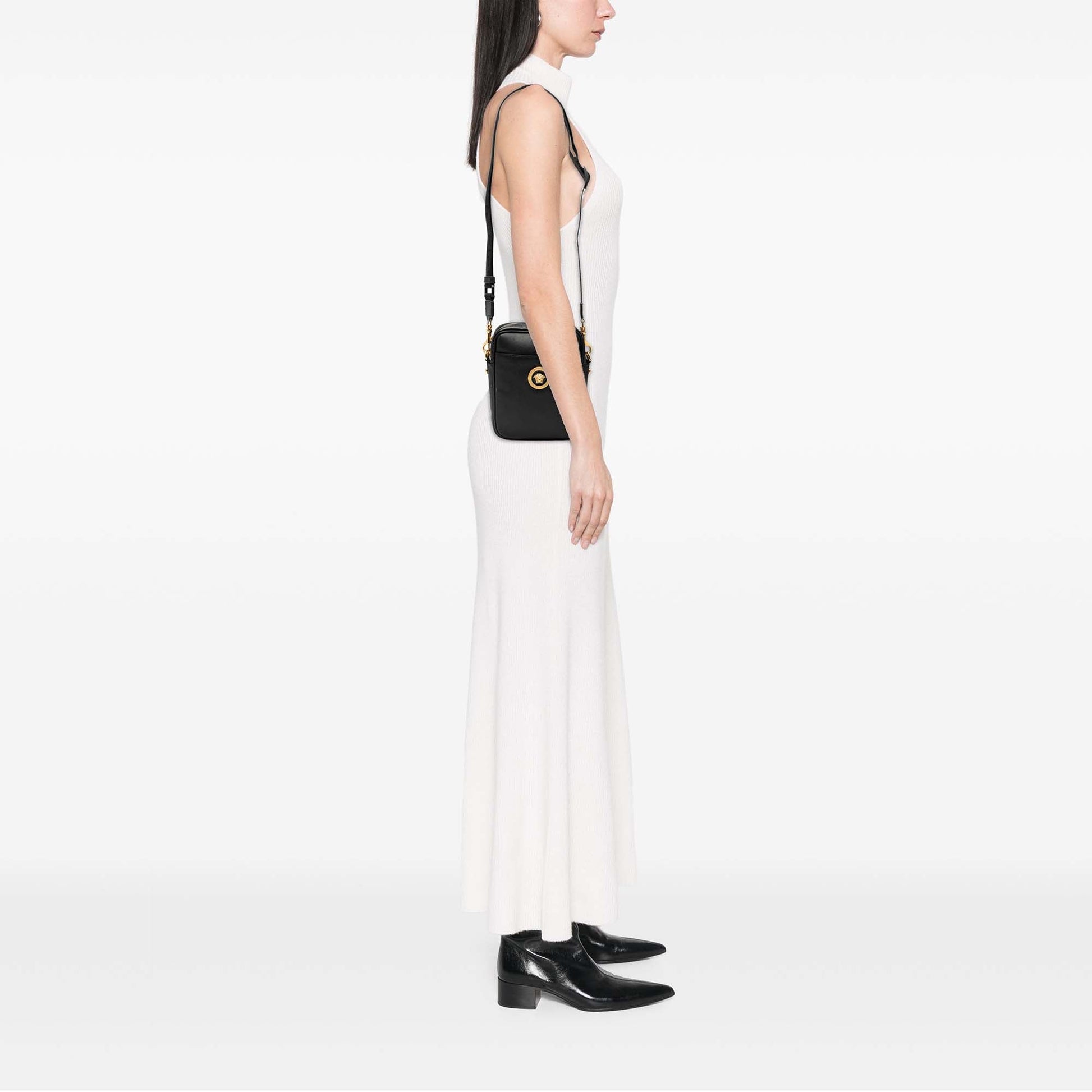Versace Leather Medusa Crossbody