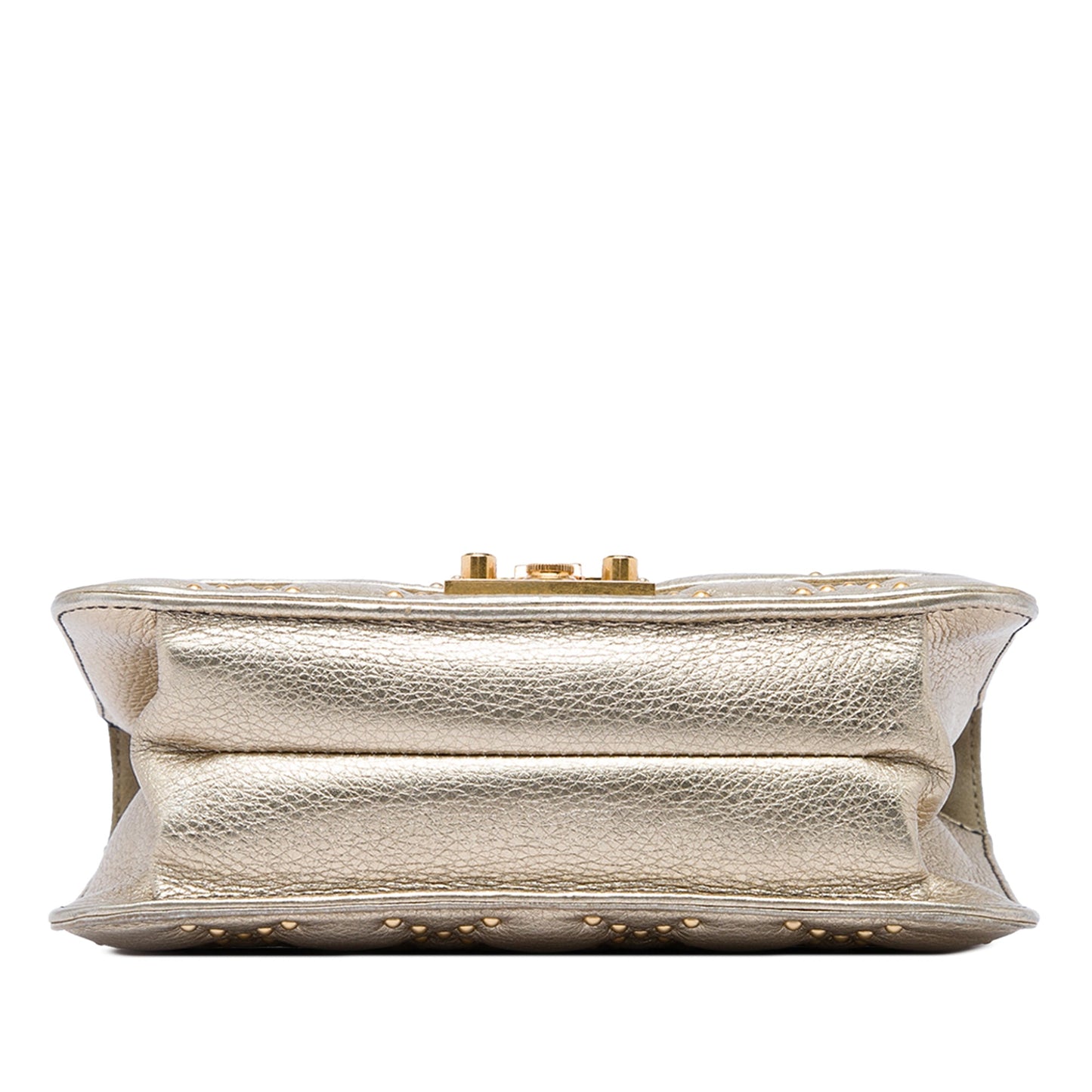 Dior Studded Metallic Lambskin DiorAddict Wallet on Chain