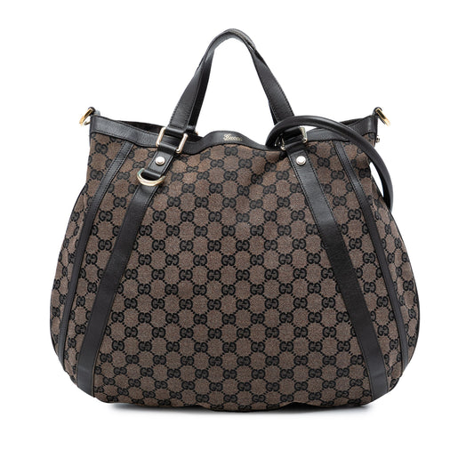 Gucci GG Canvas Abbey D Ring Convertible Satchel