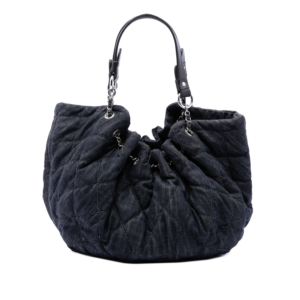 Chanel Large Quilted Denim Stretch Spirit Cabas Tote