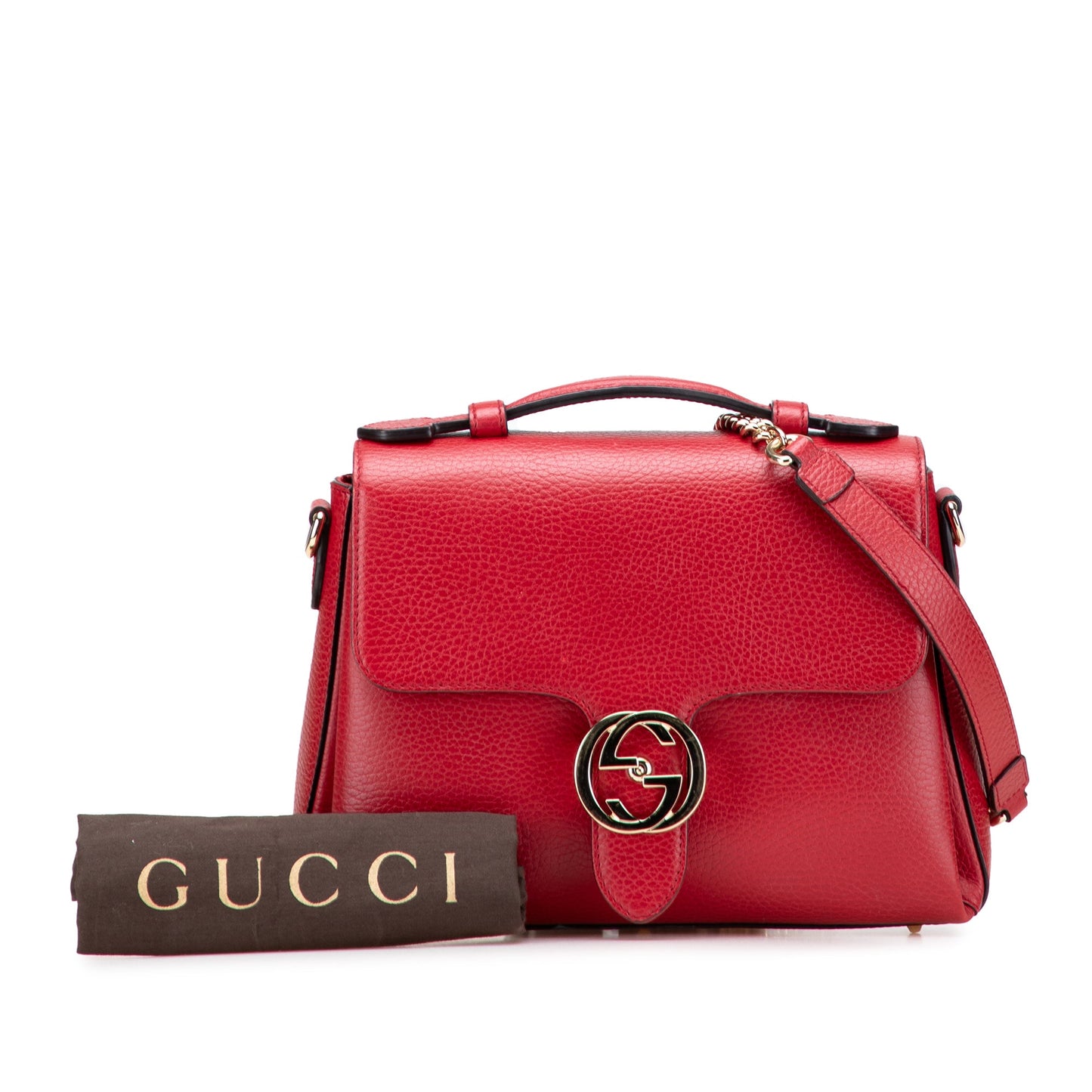 Gucci Small Dollar Calf Interlocking G Satchel