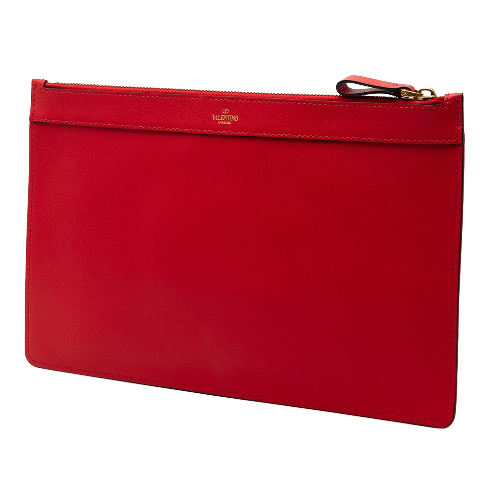 Valentino Leather VRing Clutch