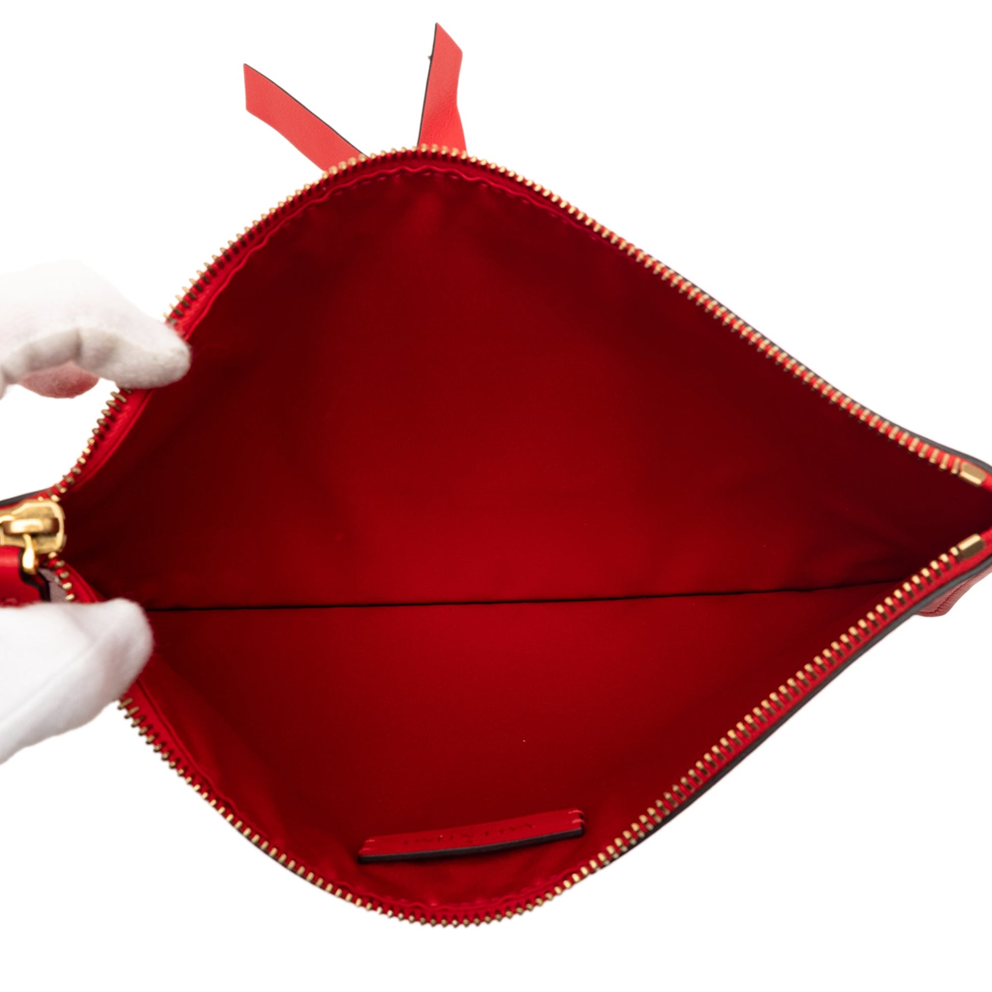 Valentino Leather VRing Clutch