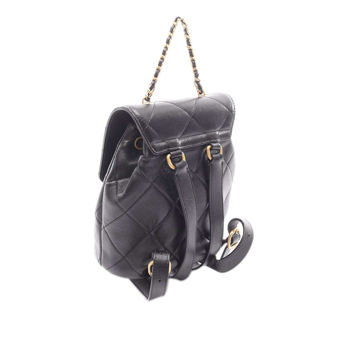 Chanel CC Quilted Lambskin Backpack — Black