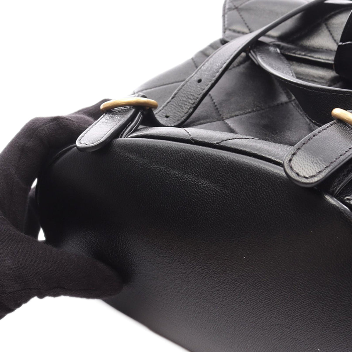 Chanel CC Quilted Lambskin Backpack — Black