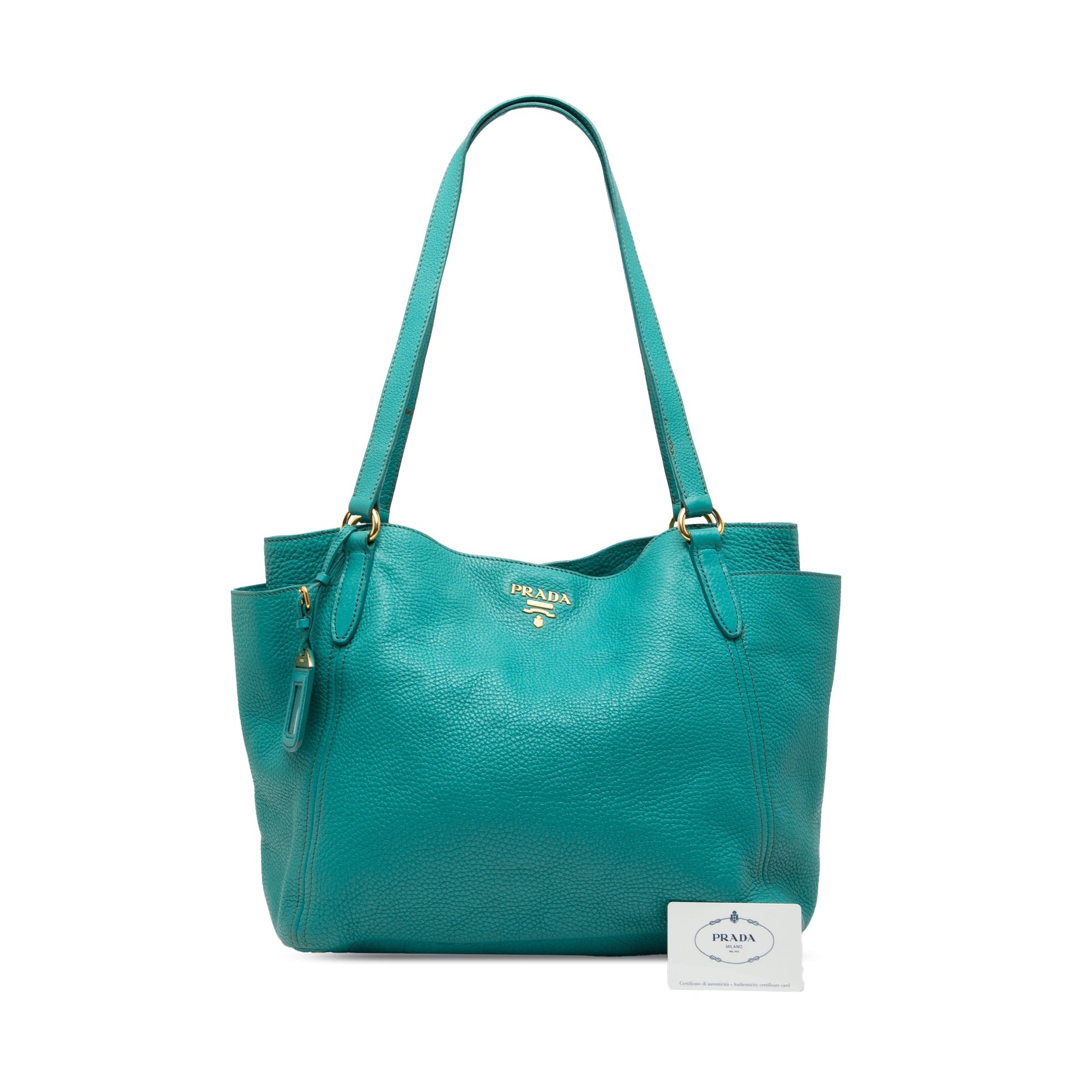 Prada Vitello Daino Side Pocket Tote