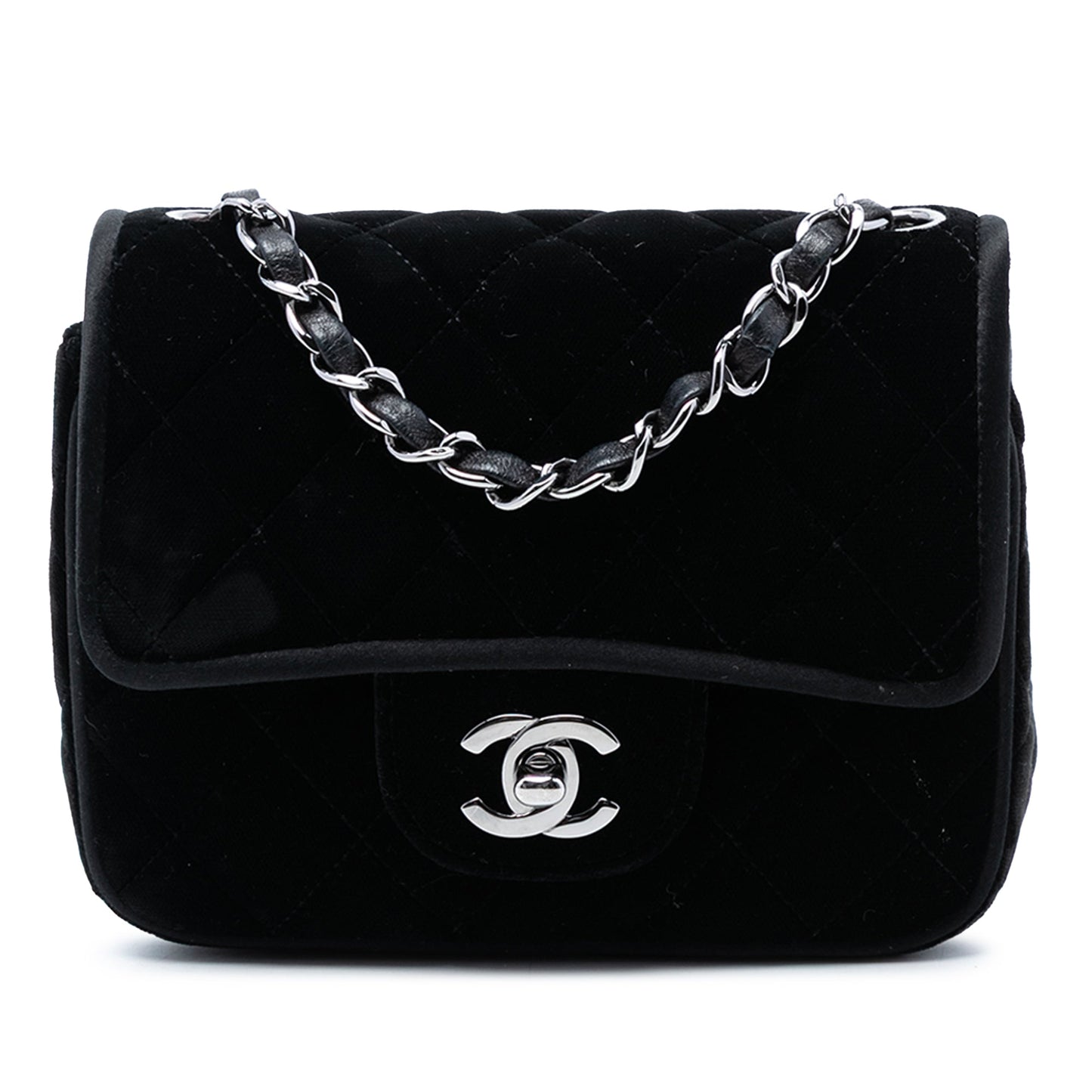 Chanel Mini Square Classic Velvet Single Flap