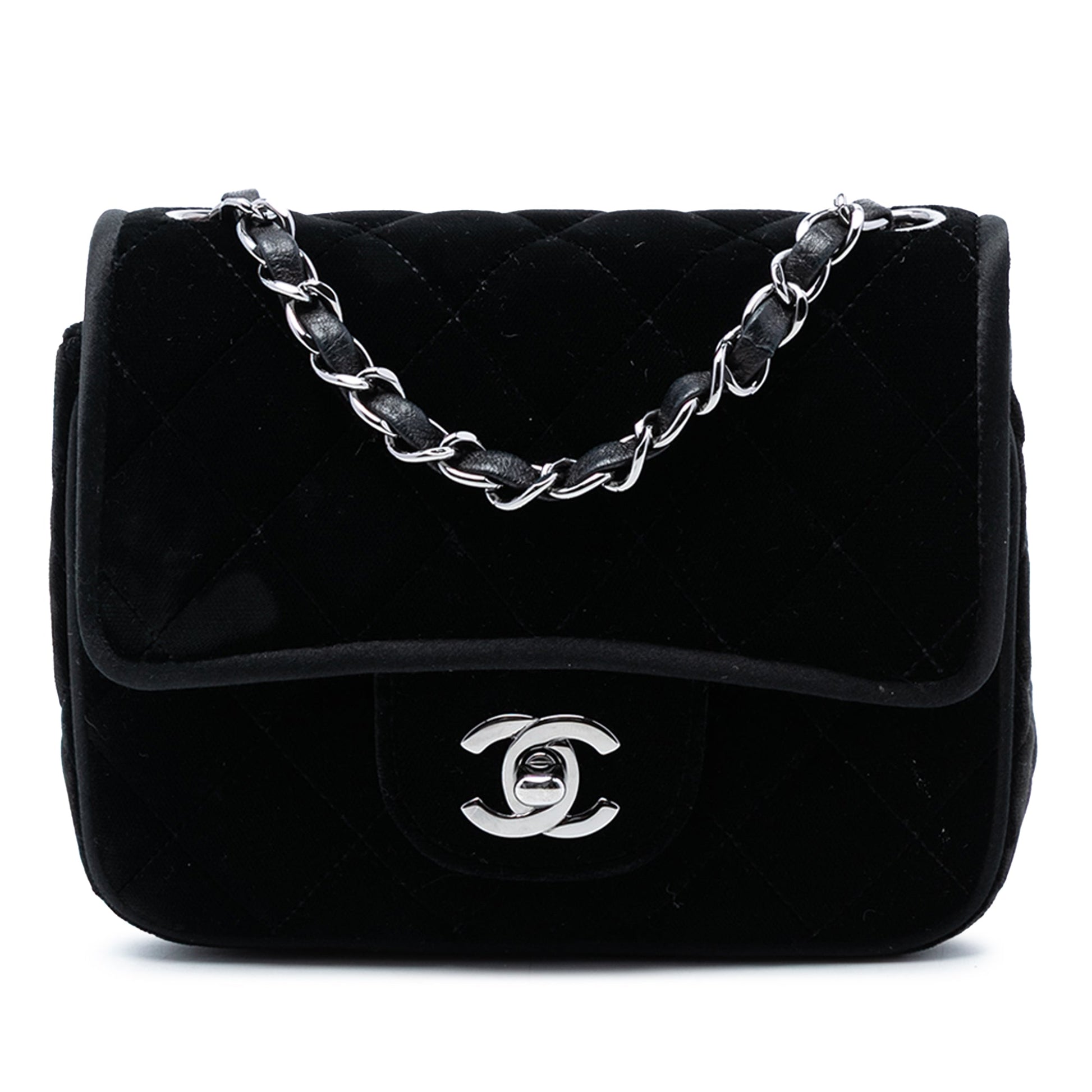 Chanel Mini Square Classic Velvet Single Flap