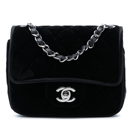 Chanel Mini Square Classic Velvet Single Flap