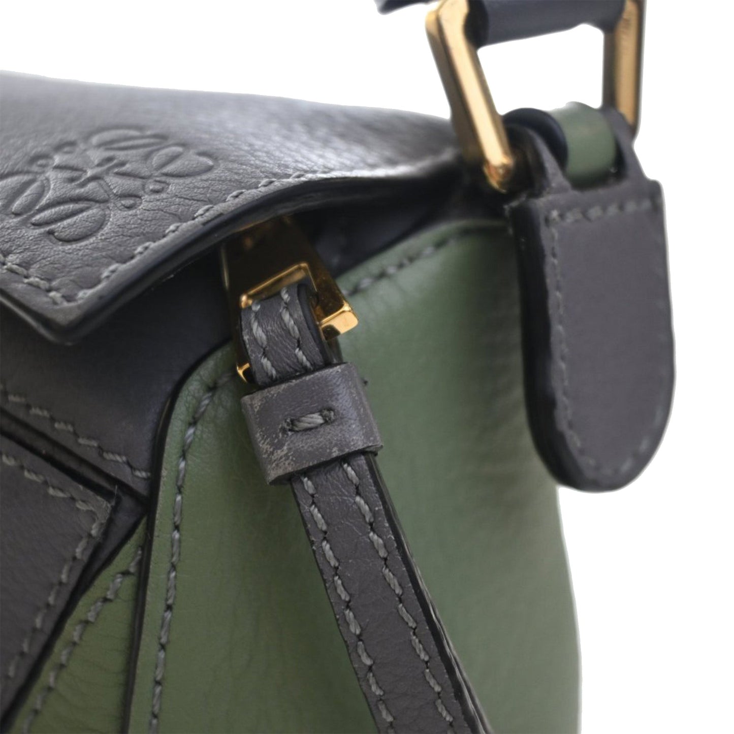Mini Tricolor Calfskin Puzzle Satchel