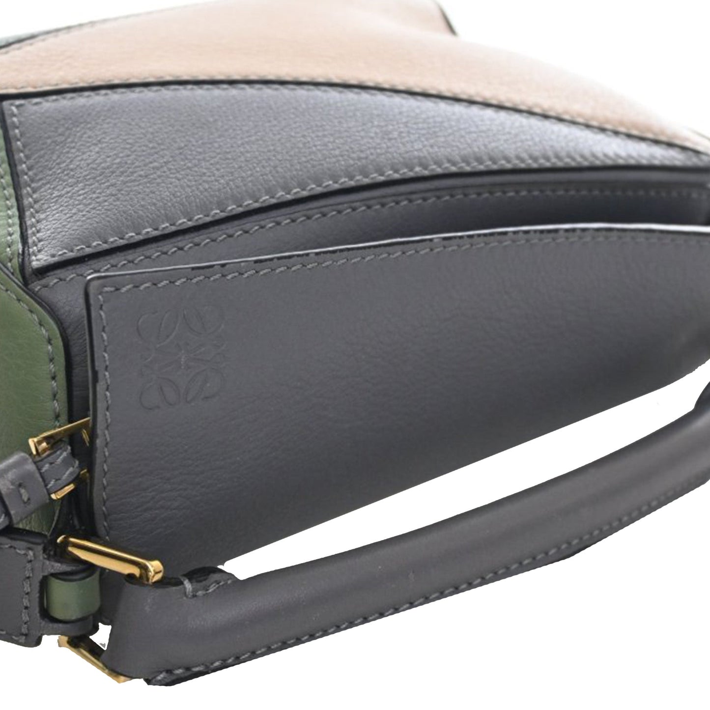 Mini Tricolor Calfskin Puzzle Satchel