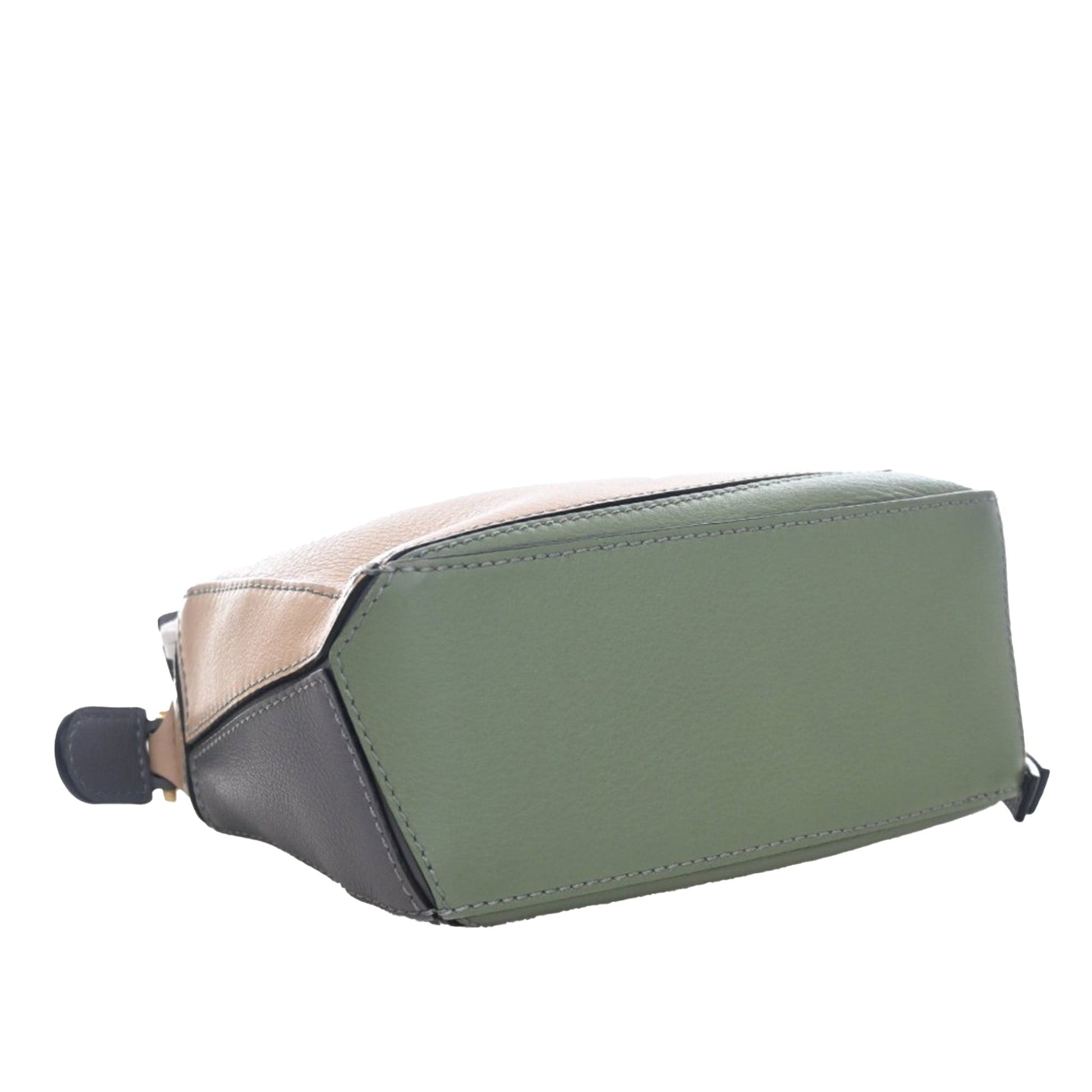 Mini Tricolor Calfskin Puzzle Satchel