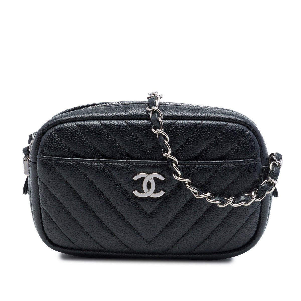 Chanel CC Chevron Caviar Camera Bag