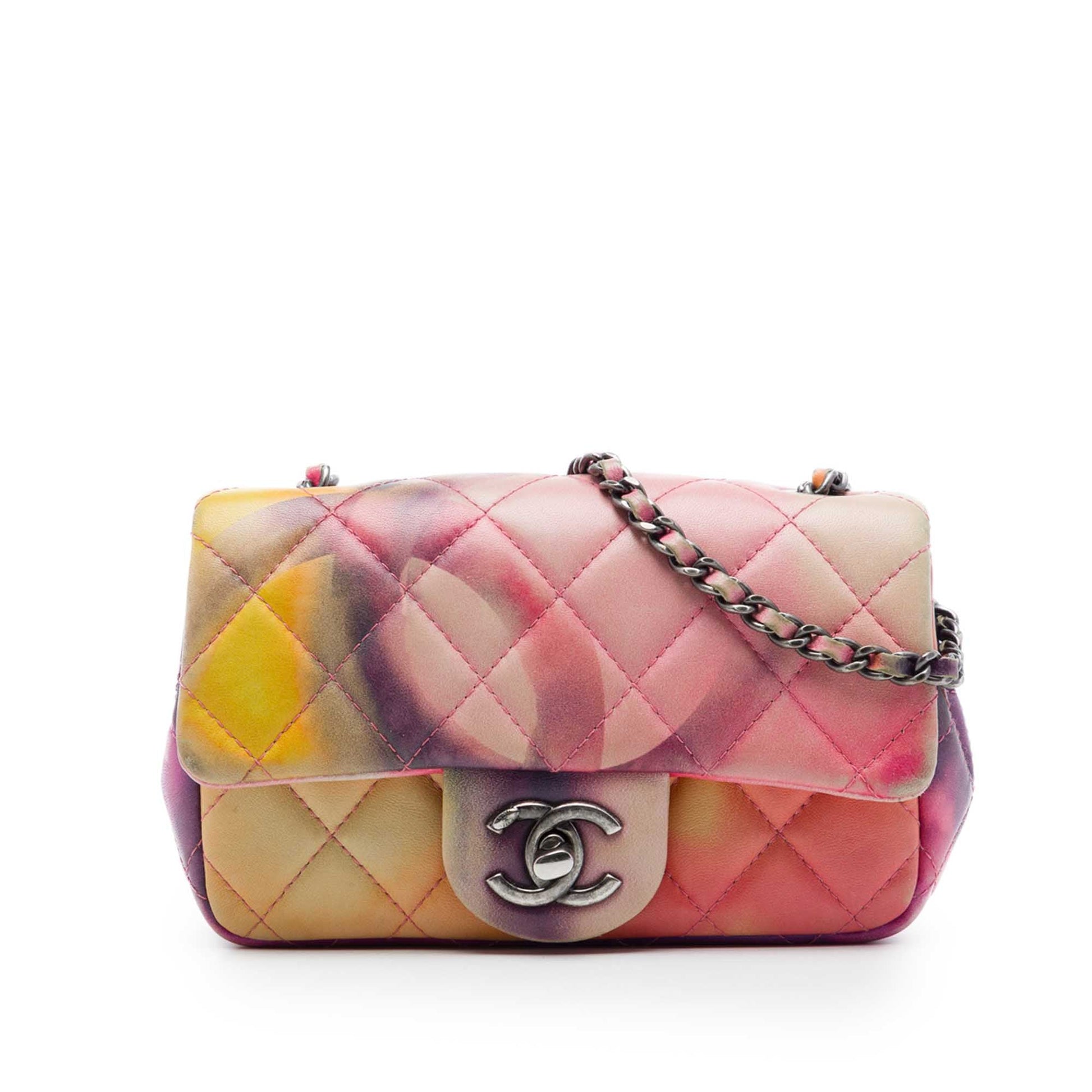 Chanel Extra Mini Quilted Lambskin Flower Power Single Flap