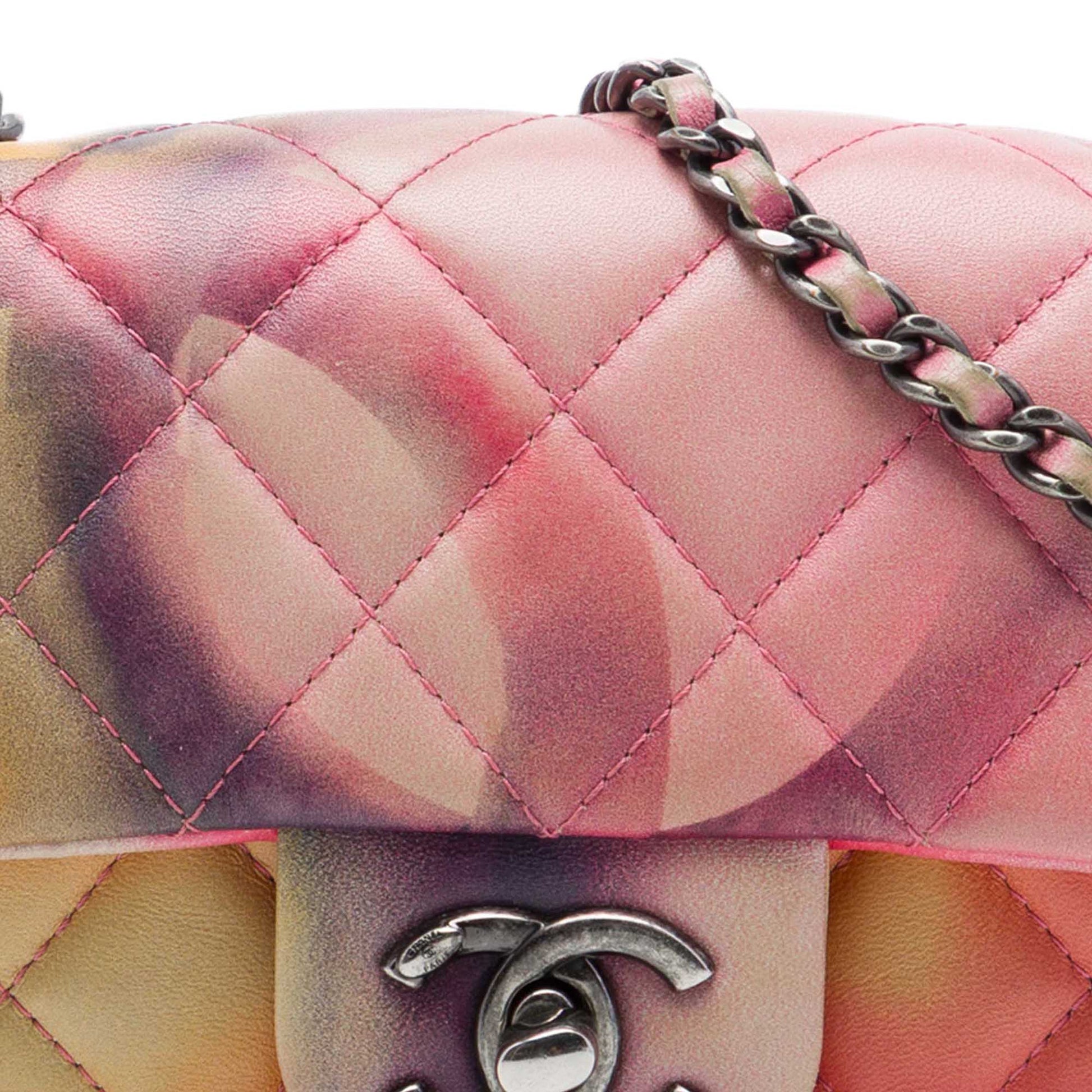Chanel Extra Mini Quilted Lambskin Flower Power Single Flap