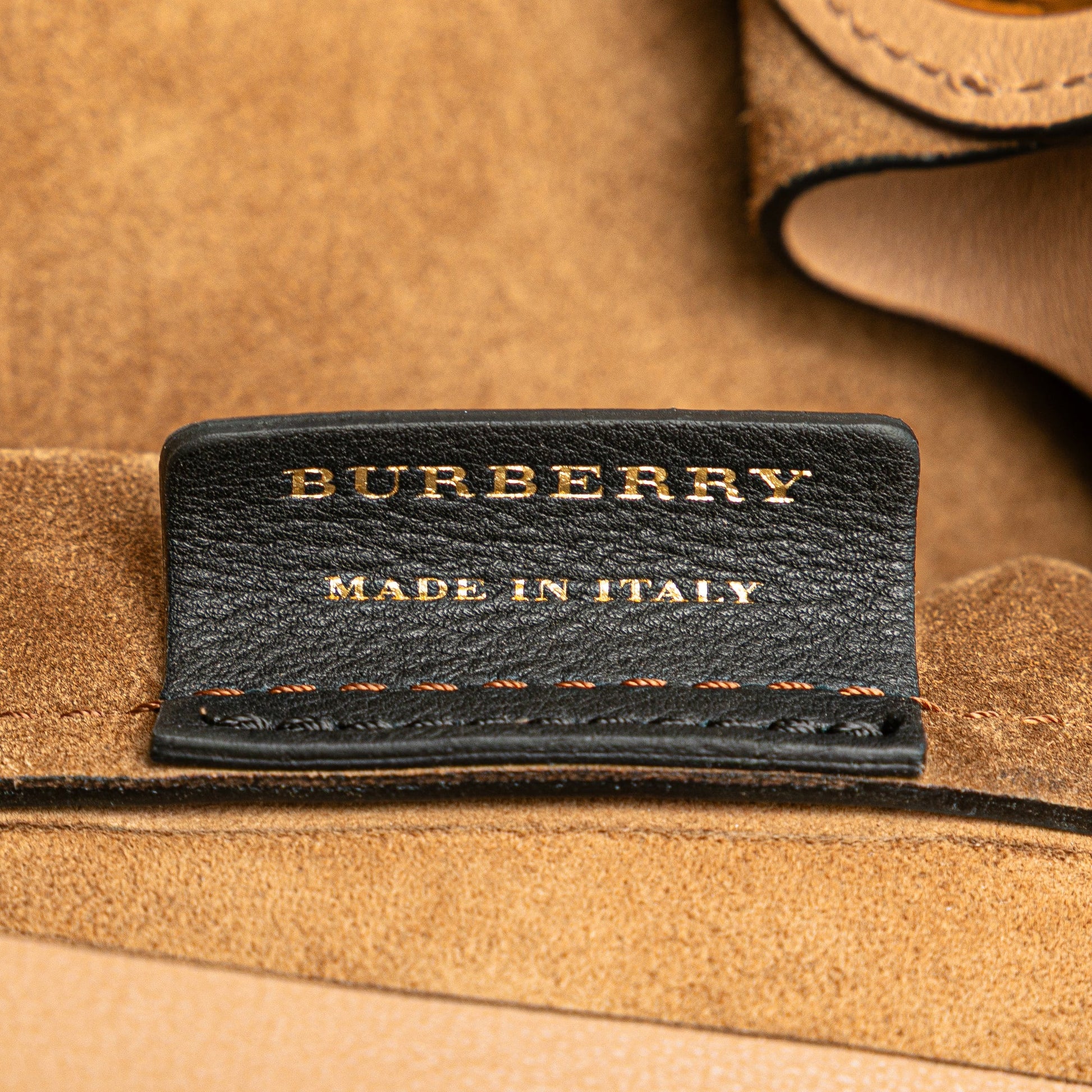 Burberry Bicolor Calfskin Grommet Hobo