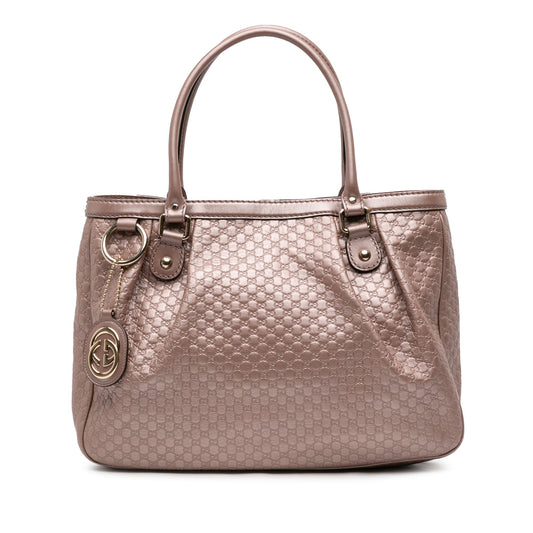 Gucci Metallic Guccissima Sukey Tote