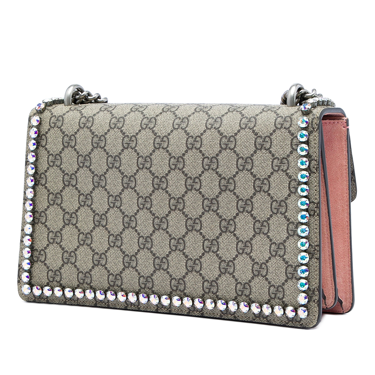 Gucci Medium GG Supreme Crystal Dionysus Shoulder Bag