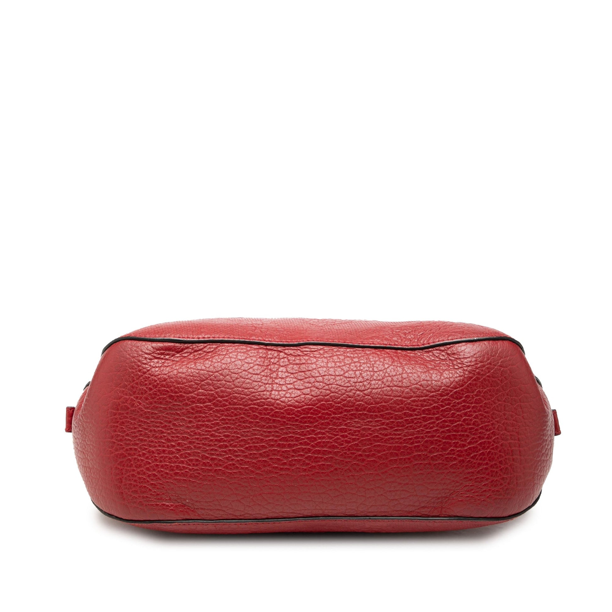 Burberry Small Heritage Grain Check Embossed Leather Orchard Bowling Bag