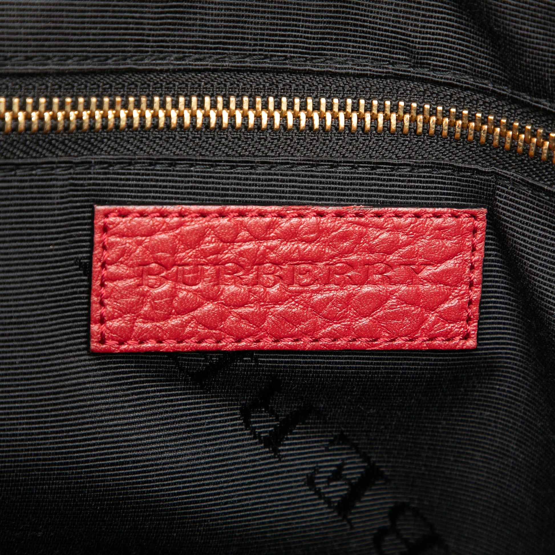Burberry Small Heritage Grain Check Embossed Leather Orchard Bowling Bag