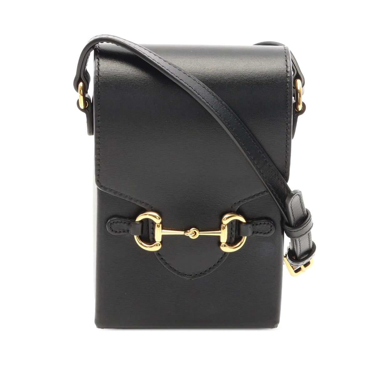 Gucci Mini Leather Horsebit 1955 Crossbody — Black