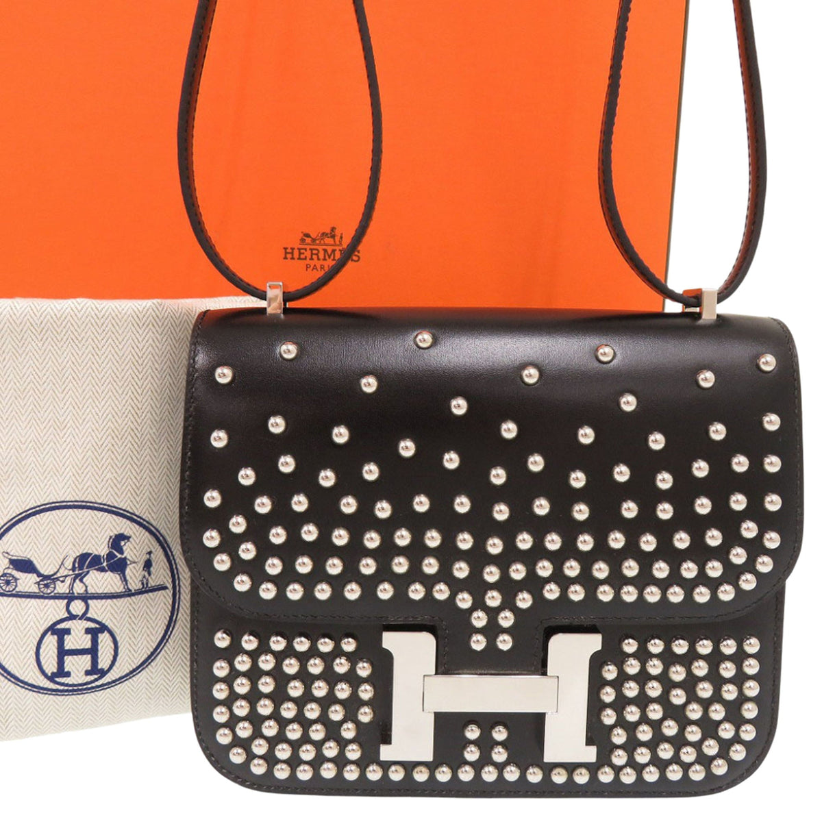 Hermès Mini Box Calf Cloute Constance III 18