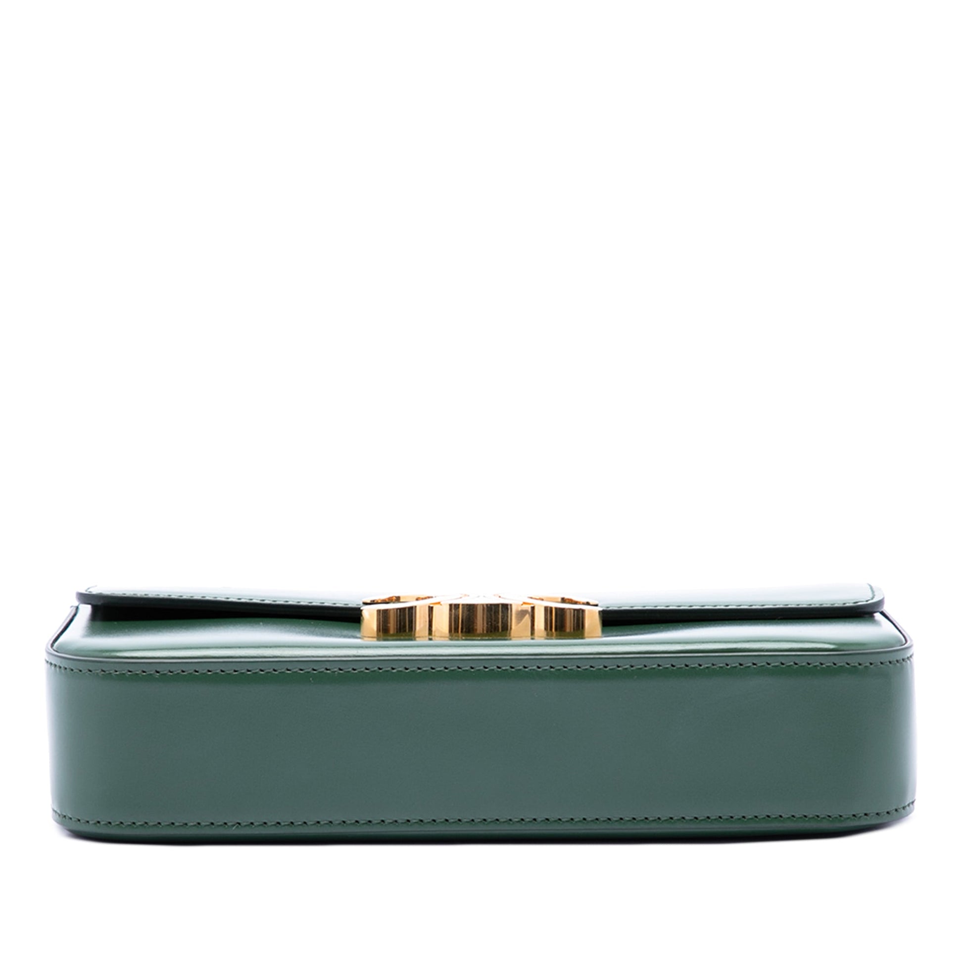 Celine Shiny Calfskin Triomphe Claude Shoulder Bag