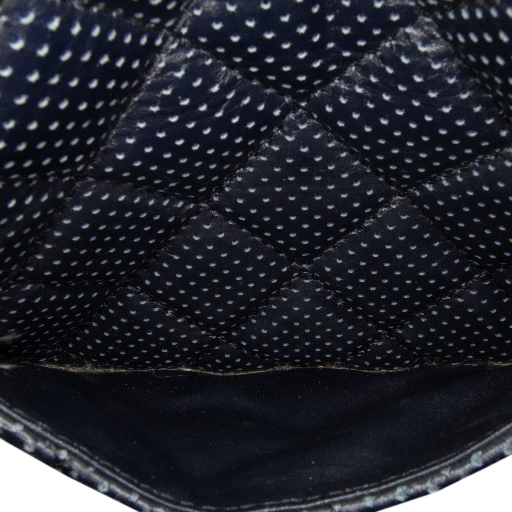 Chanel CC Quilted Perforated Lambskin Single Flap