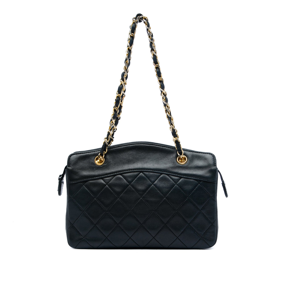 Chanel CC Quilted Lambskin Zip Handbag