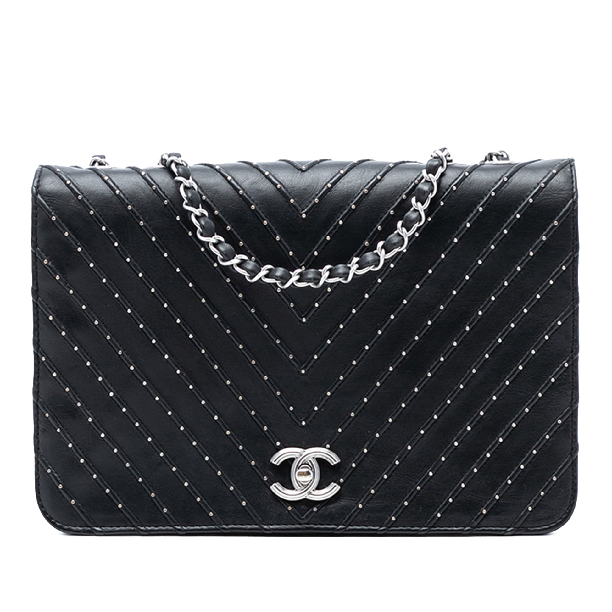 Chanel Chevron Lambskin Stud Wars Flap