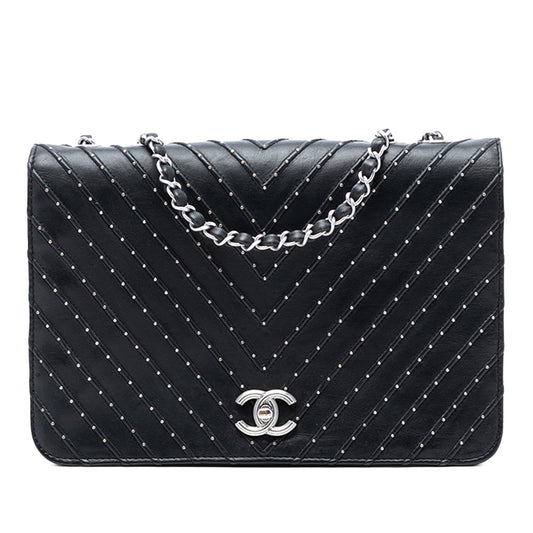 Chanel Chevron Lambskin Stud Wars Flap