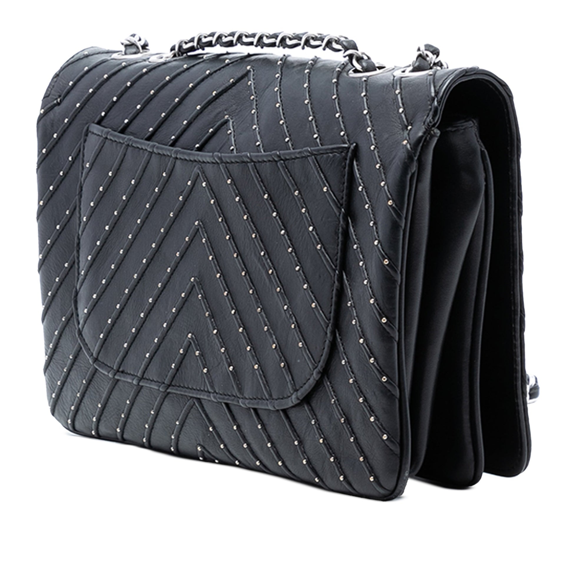 Chanel Chevron Lambskin Stud Wars Flap
