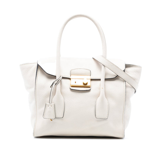 Prada Vitello Daino Sound Lock Satchel