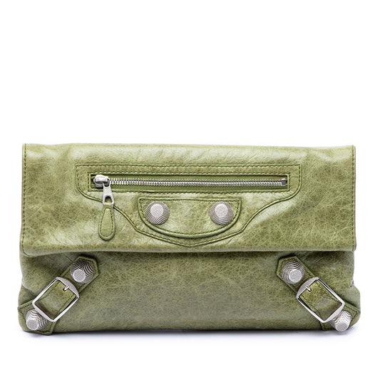 Balenciaga Lambskin Motocross Giant 21 Envelope Clutch