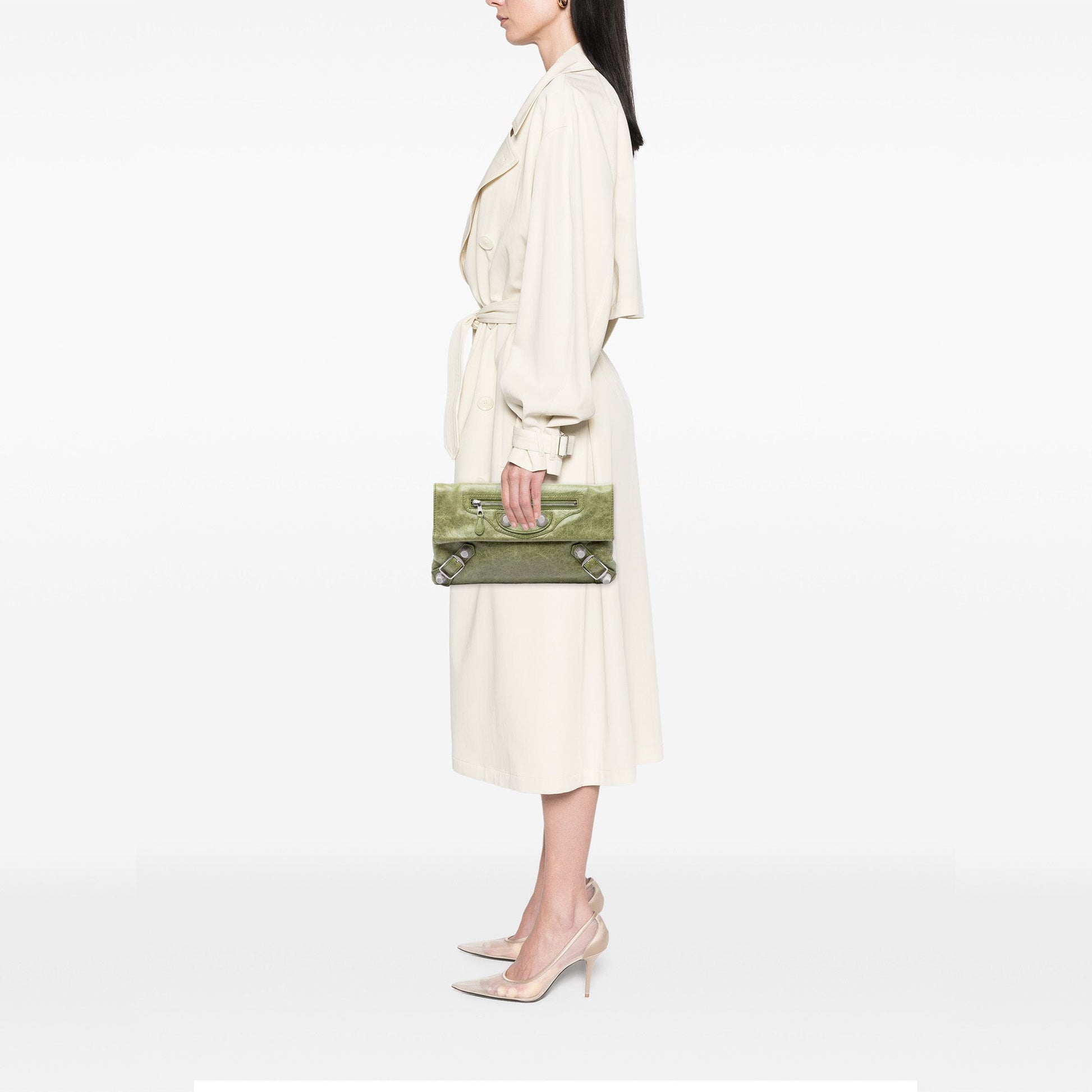 Balenciaga Lambskin Motocross Giant 21 Envelope Clutch