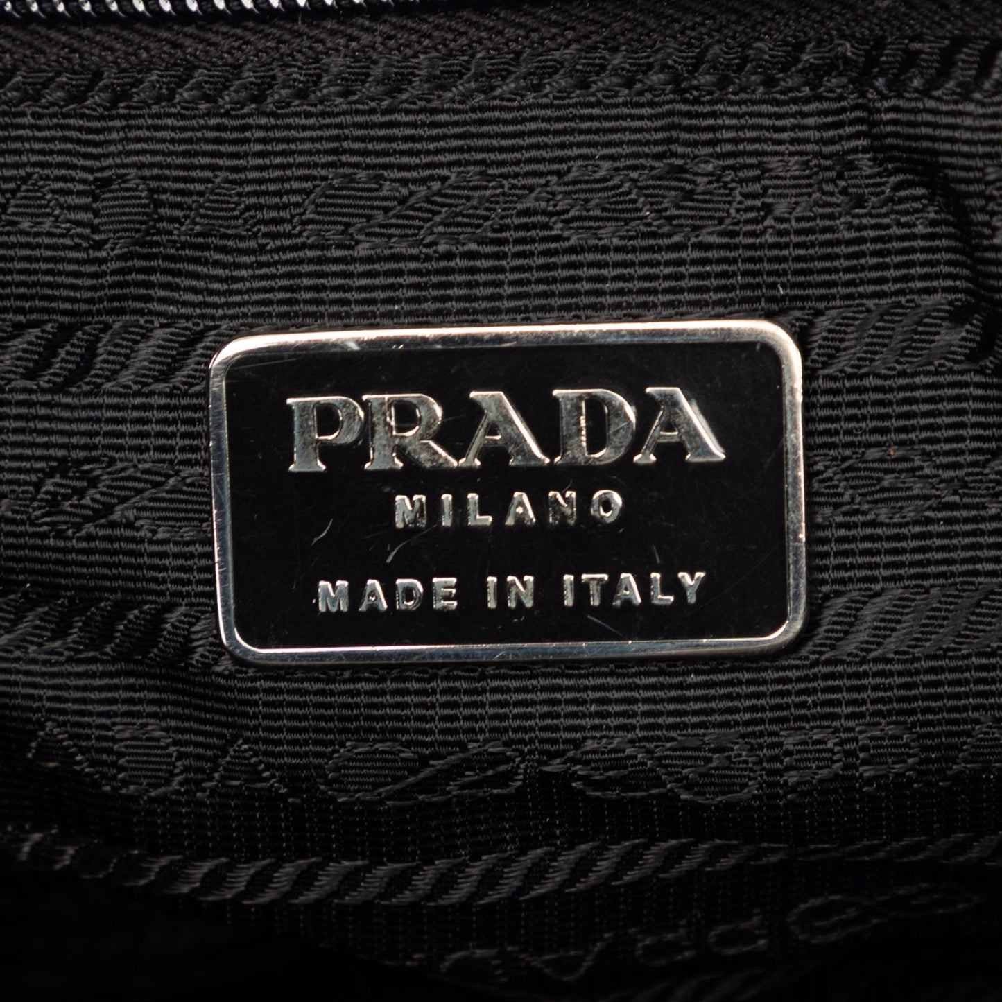 Prada Tessuto Zip Double Buckle Messenger Bag