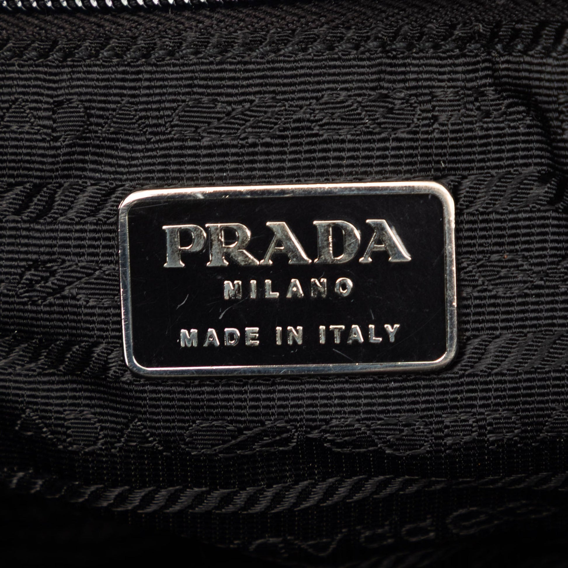 Prada Tessuto Zip Double Buckle Messenger Bag
