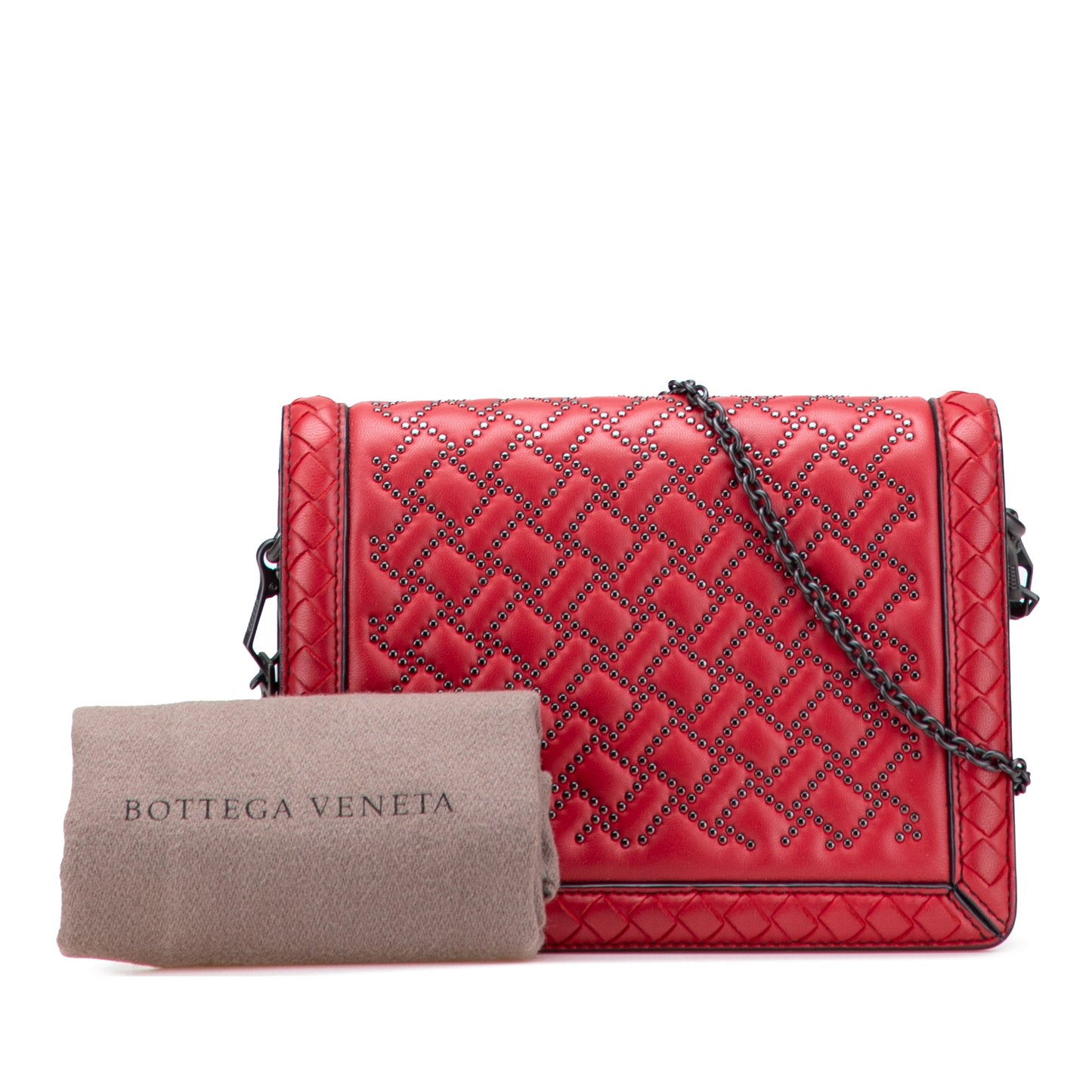 Bottega Veneta Nappa Intrecciato Microstud Montebello Crossbody