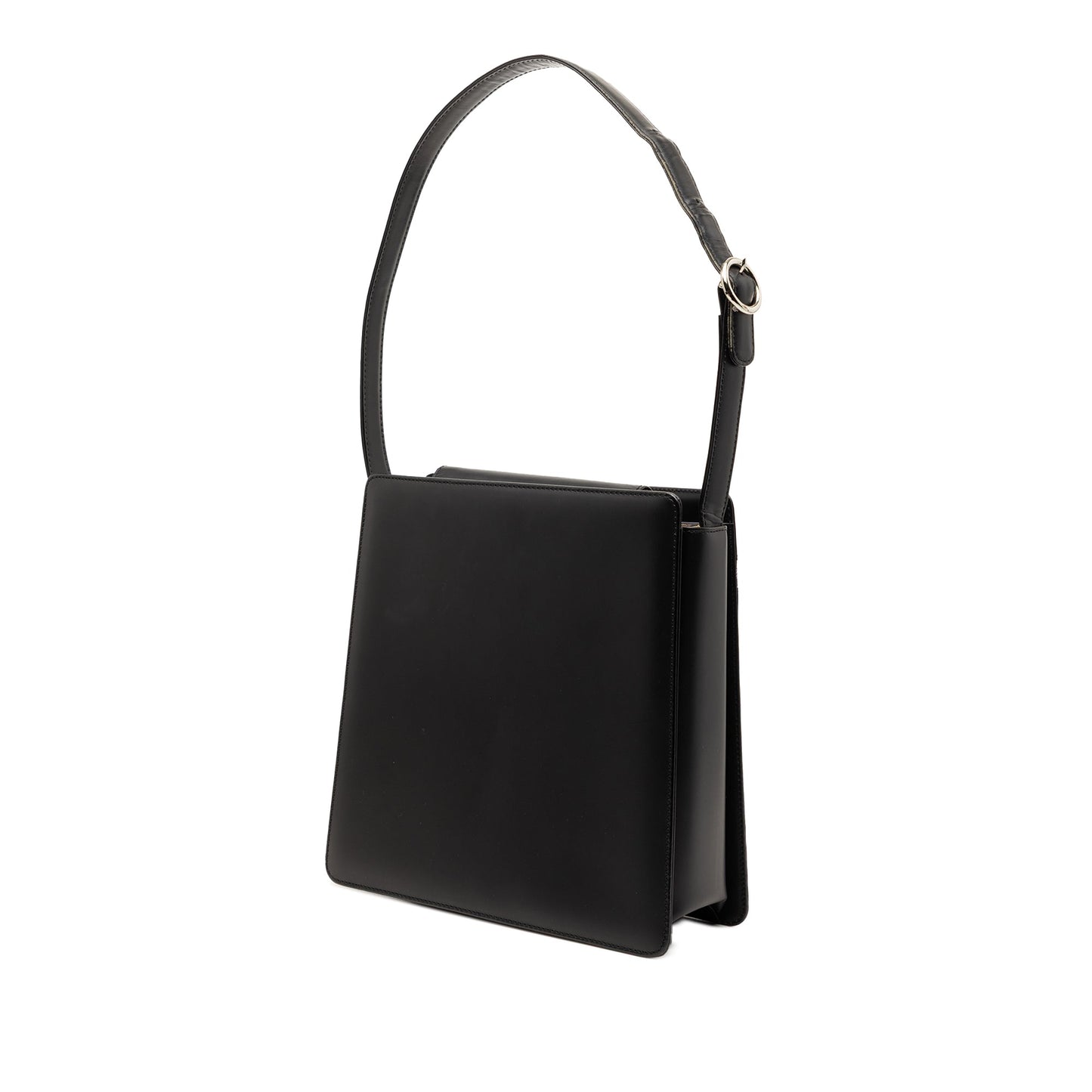 Burberry House Check Trimmed Leather Shoulder Bag