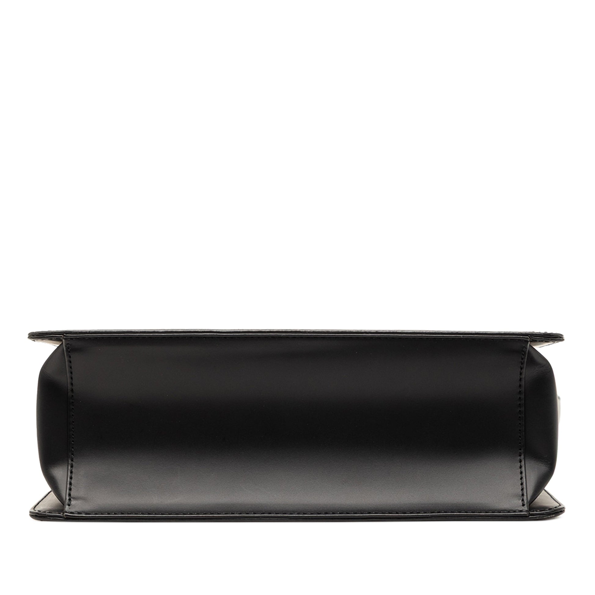 Burberry House Check Trimmed Leather Shoulder Bag