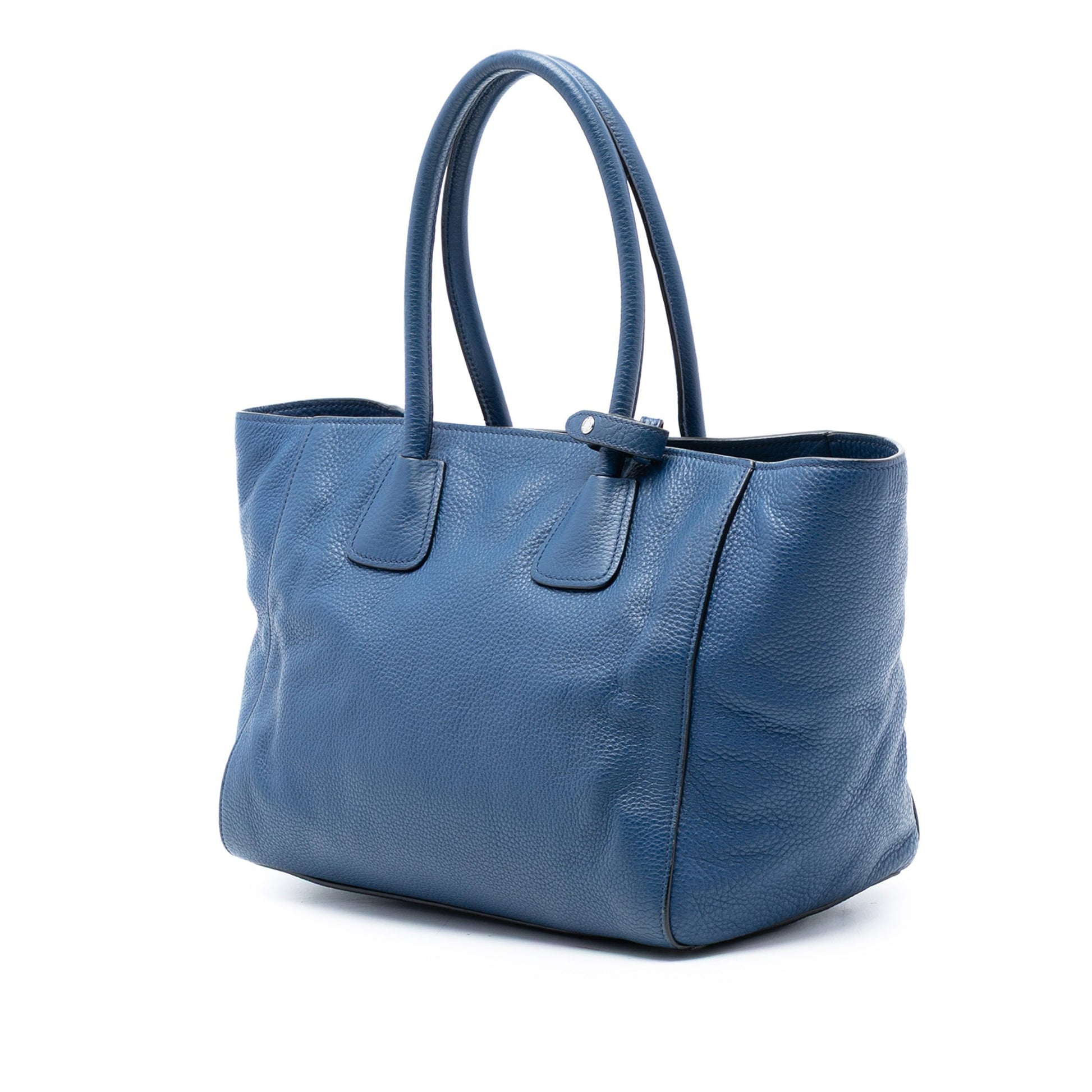 Prada Vitello Daino Front Pocket Open Convertible Tote