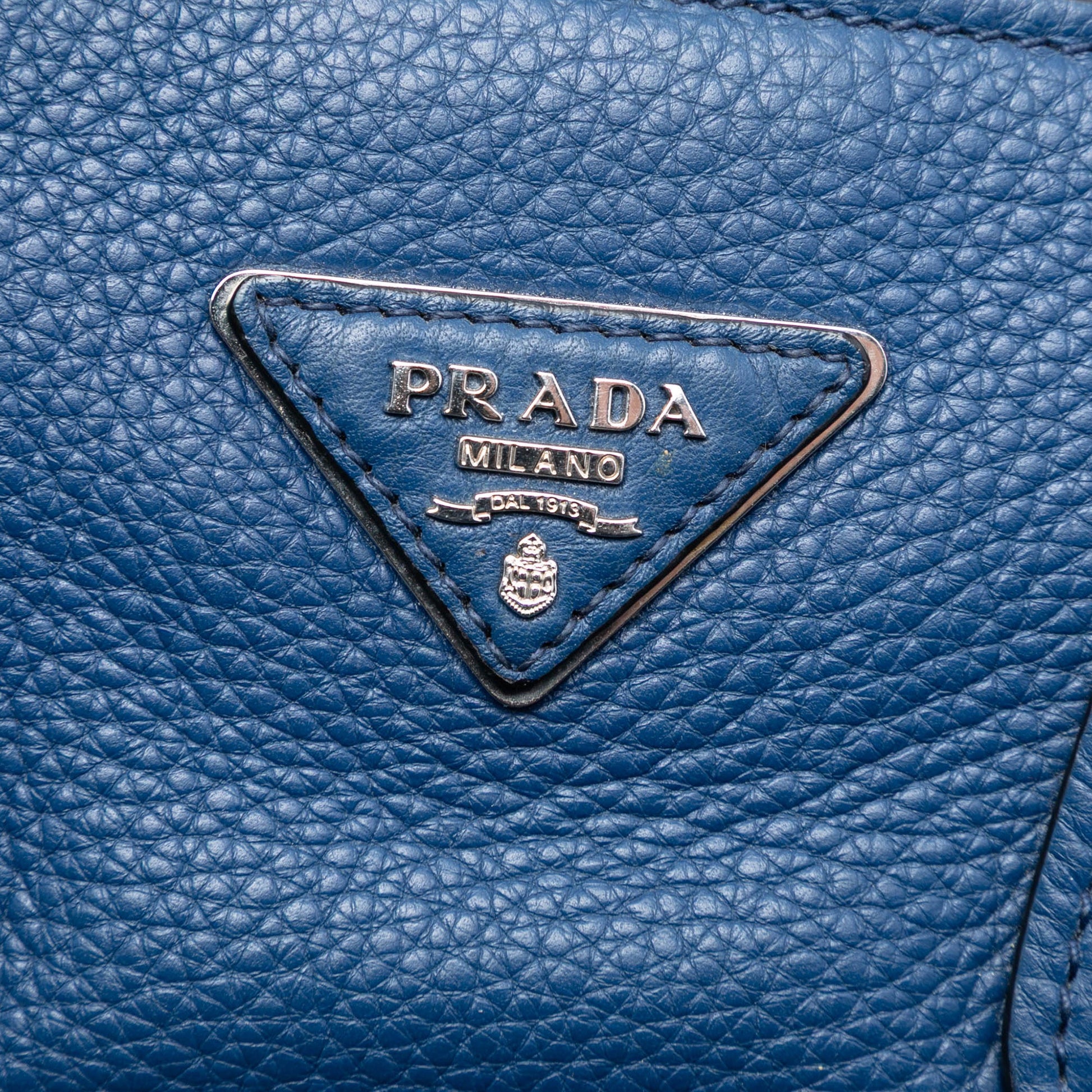 Prada Vitello Daino Front Pocket Open Convertible Tote