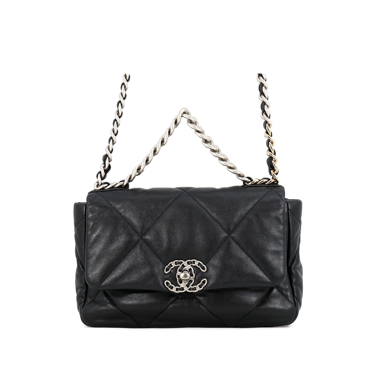 Chanel Medium Lambskin 19 Flap — Black