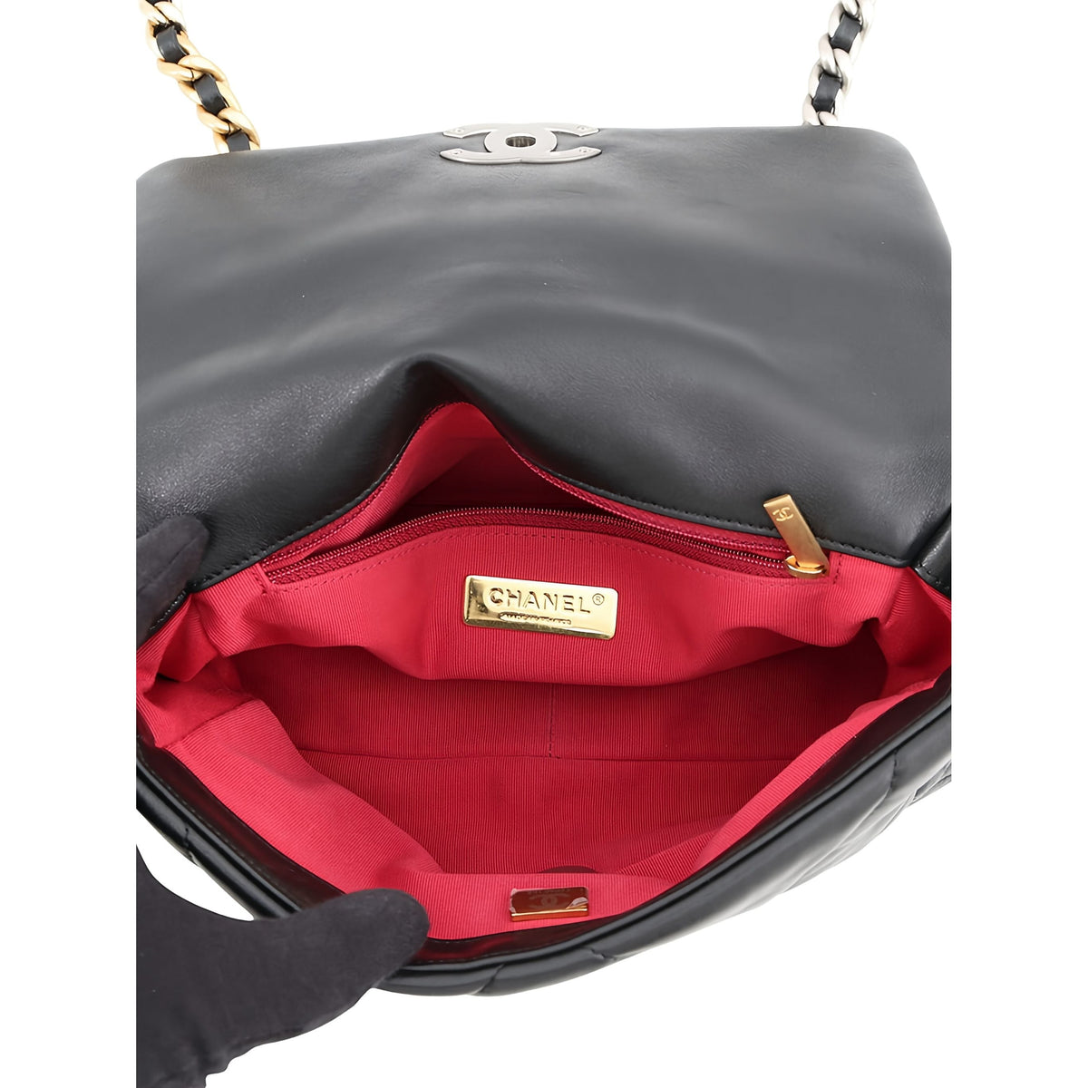 Chanel Medium Lambskin 19 Flap — Black