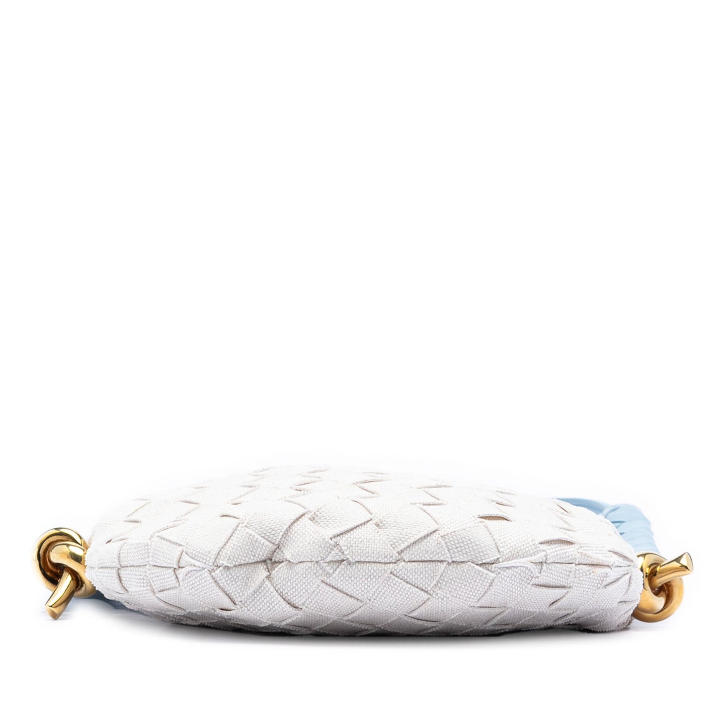 Bottega Veneta Small Nappa and Canvas Intrecciato Solstice Shoulder Bag
