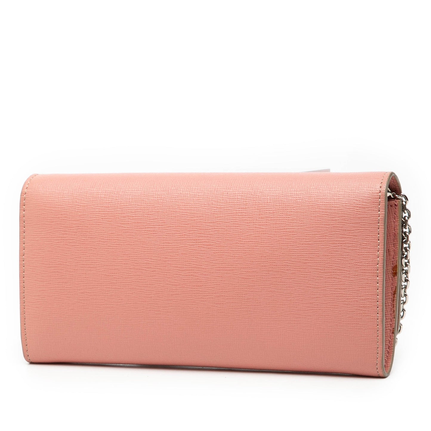 Fendi Leather Monster Wallet With Chain